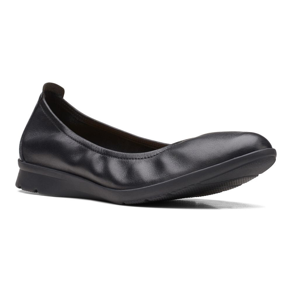 

Кожаные женские туфли Clarks Jenette Ease на плоской подошве, черный