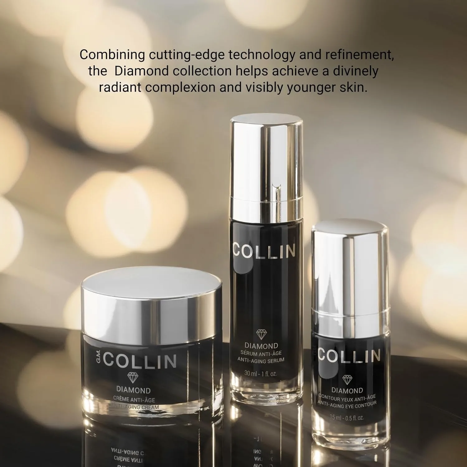 G.M. Collin Diamond Eye Contour | Антивозрастной крем для уменьшения видимости мелких морщин, складок и отечности | Очищающий увлажняющий крем для глаз — фото 4