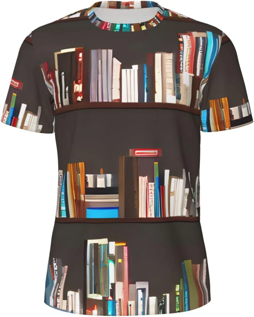 

Футболка мужская летняя с принтом Library Bookcase, легкая и дышащая SDFHU