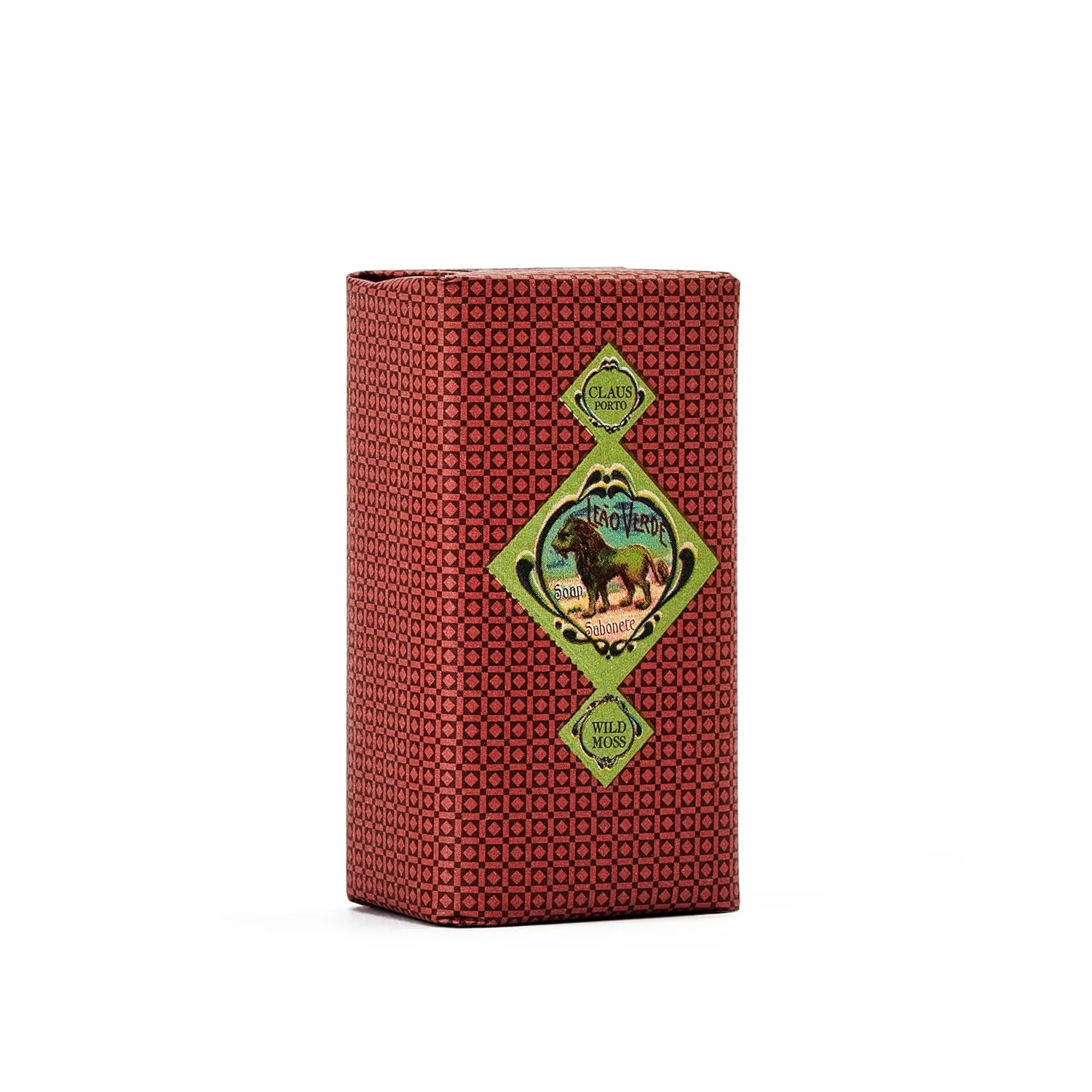 Claus Porto - Мини-мыло Leao Verde Wild Moss | Бодрящее, очищающее, питательное | Ручная работа, ароматное, пряное (50 г | 1,7 унции) 48.20 г (1 шт.), Beige
