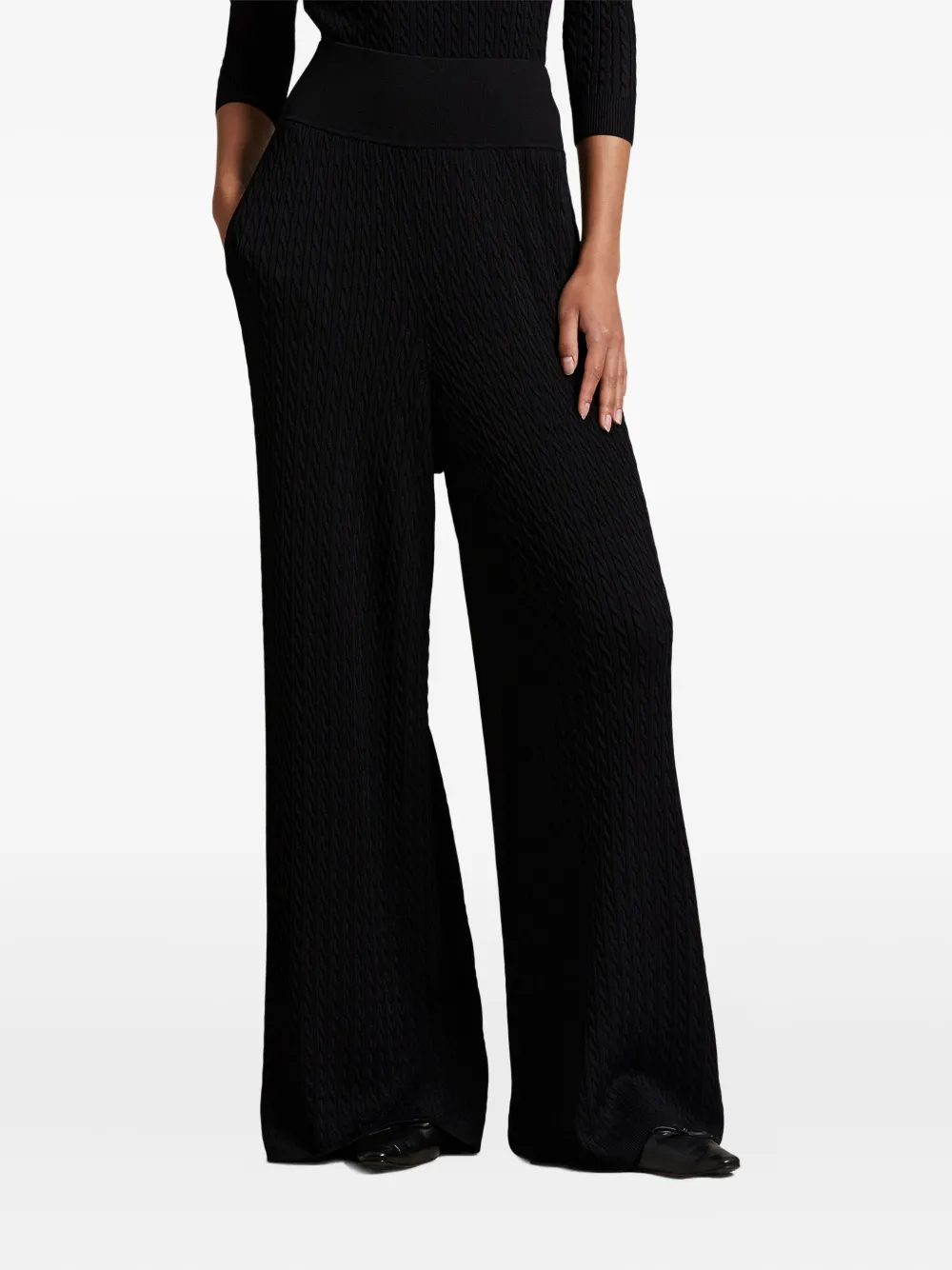 

Брюки фактурной вязки Polo Ralph Lauren, черный