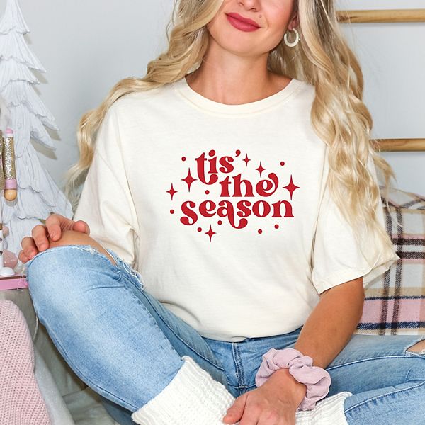 

Футболка Whimsical tis the season с эффектом окрашивания Simply Sage Market, Ivory
