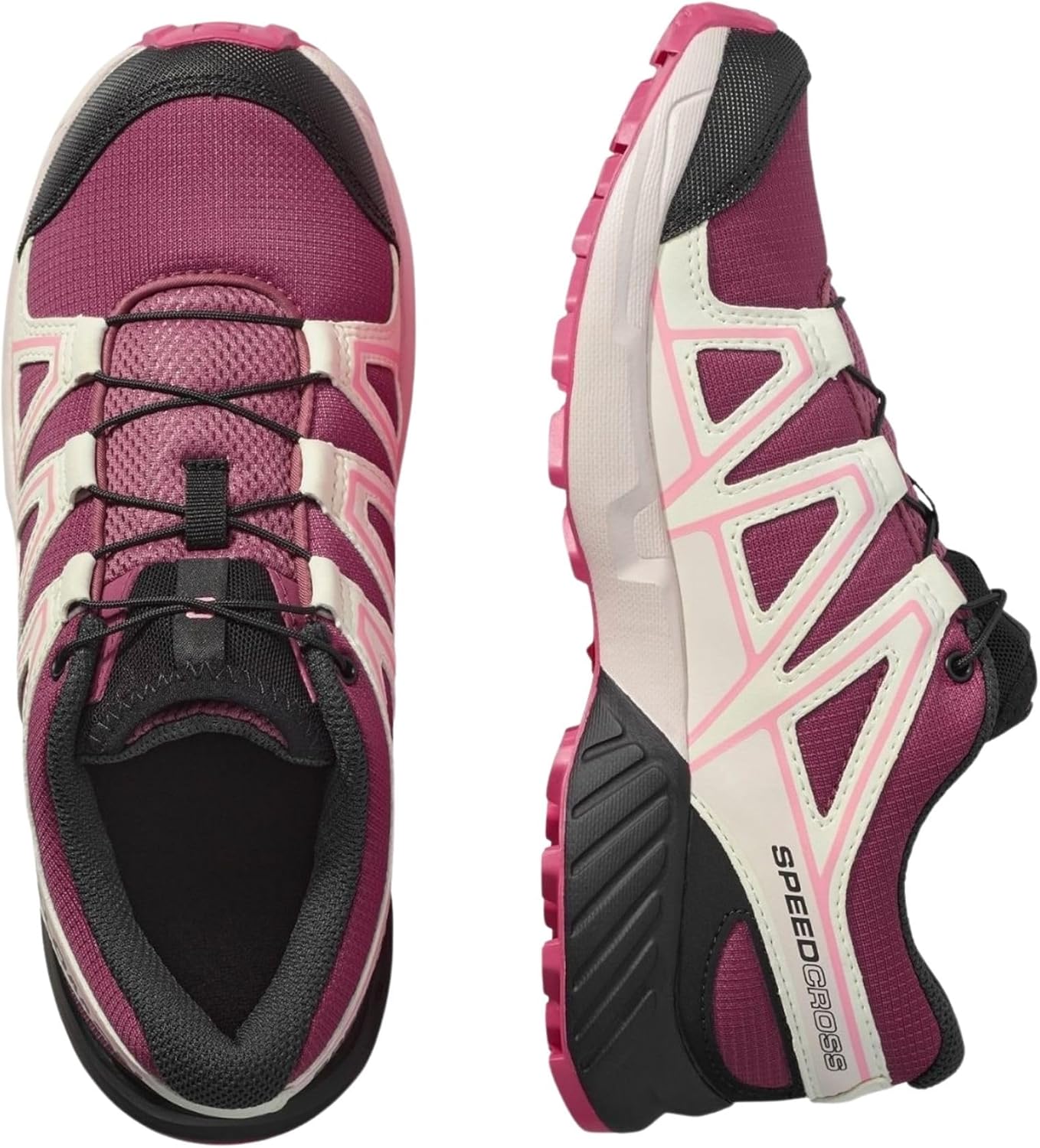 Кроссовки для трейл-раннинга Salomon Kids Speedcross J для детей и подростков, красный/фиолетовый/алый — фото 2