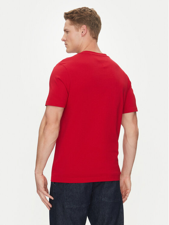 Футболка обычного кроя Center Stack MW0MW38621 Tommy Hilfiger, красный — фото 3