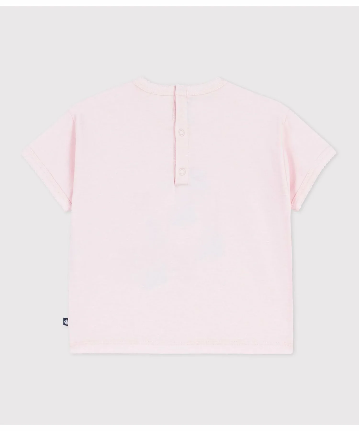 Хлопковая футболка с коротким рукавом и принтом PETIT BATEAU, Light Pink — фото 3
