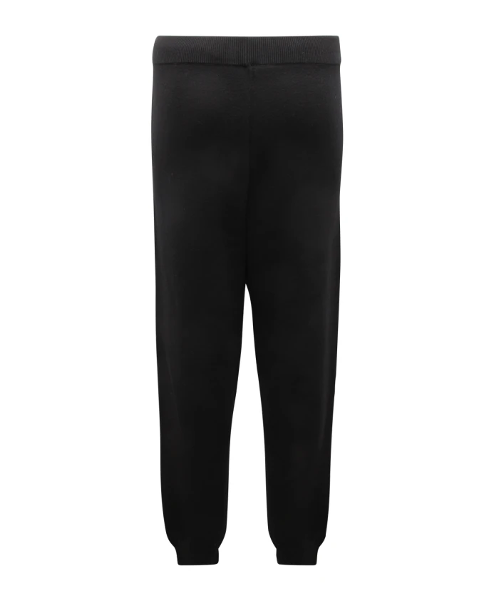 Вязаные шерстяные брюки для мастерской Max Mara, черный — фото 2
