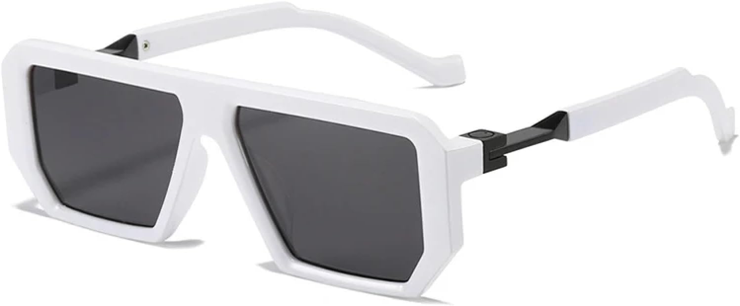 

Ретро солнцезащитные очки для женщин, модные, с прозрачными линзами, защита от УФ-излучения для мужчин, трендовые панк-очки с градиентным переходом цвета TVTBBVV, White Grey