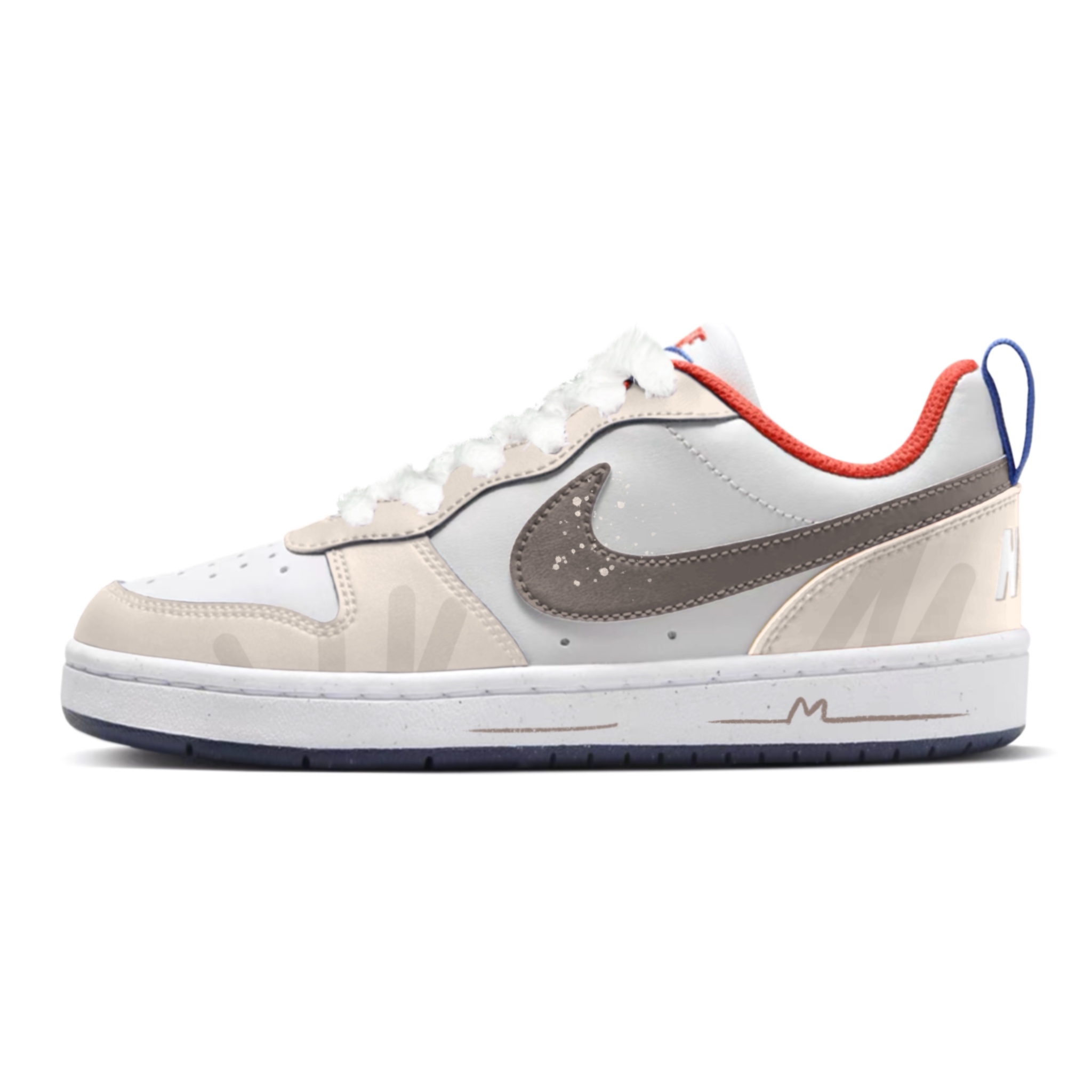 

Низкие детские кроссовки для скейтбординга Court Borough Hazelnut Dark Coffee для подростков Nike, персик