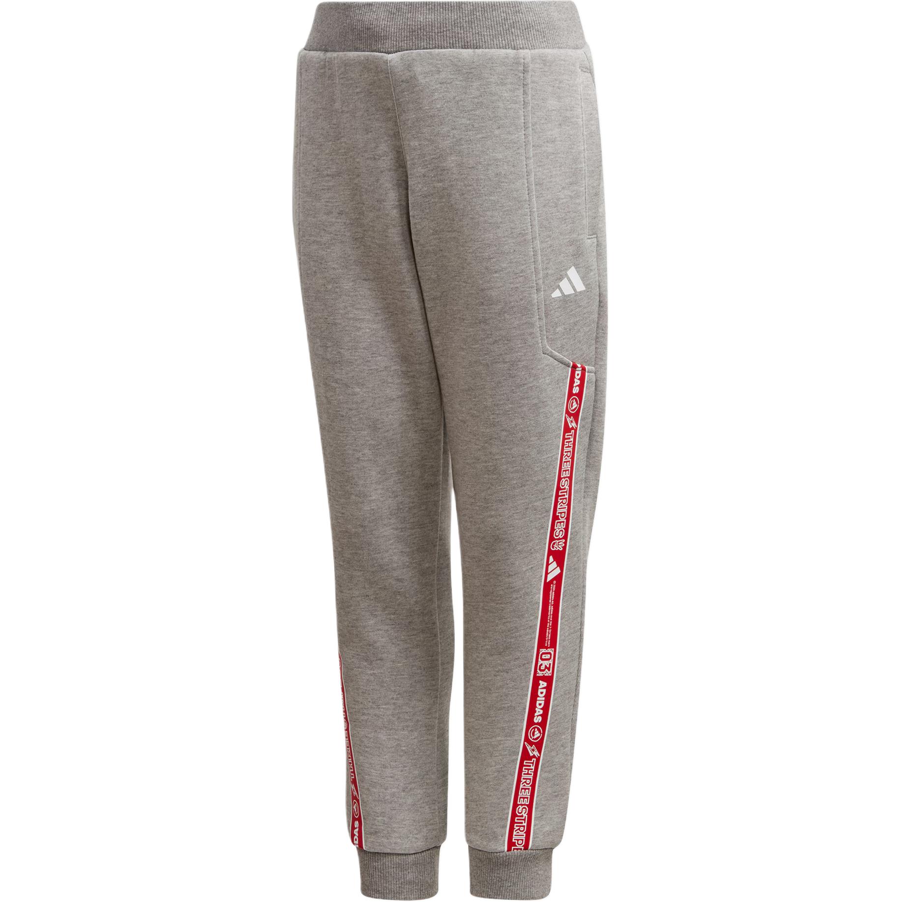 Спортивные трикотажные штаны для детей 3-7 лет серые Adidas, серый — фото 3