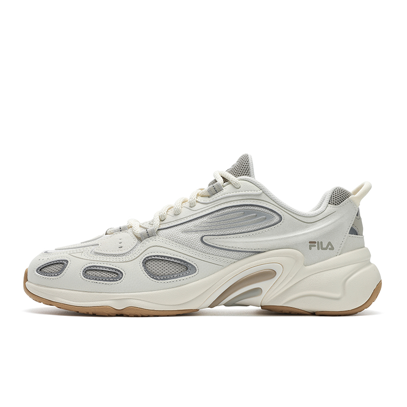 

FILA Дышащие и легкие низкие повседневные туфли мужские, белые, серебристые