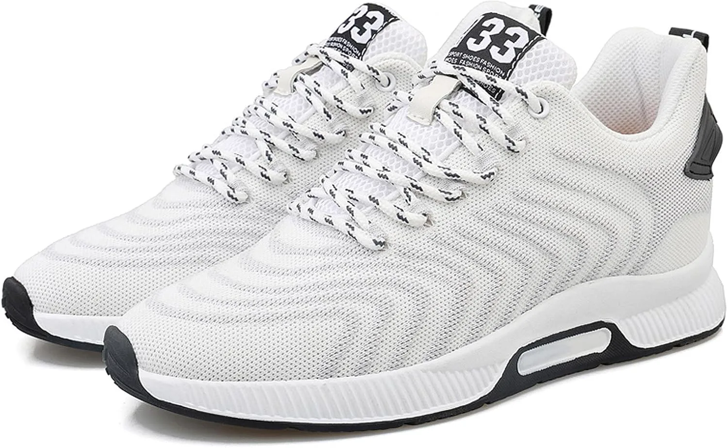 

Кроссовки CERYTHRINA Men Elevator с невидимой прибавкой в росте, спортивные туфли с увеличением роста на 6 см, дышащие, на шнуровке, белый