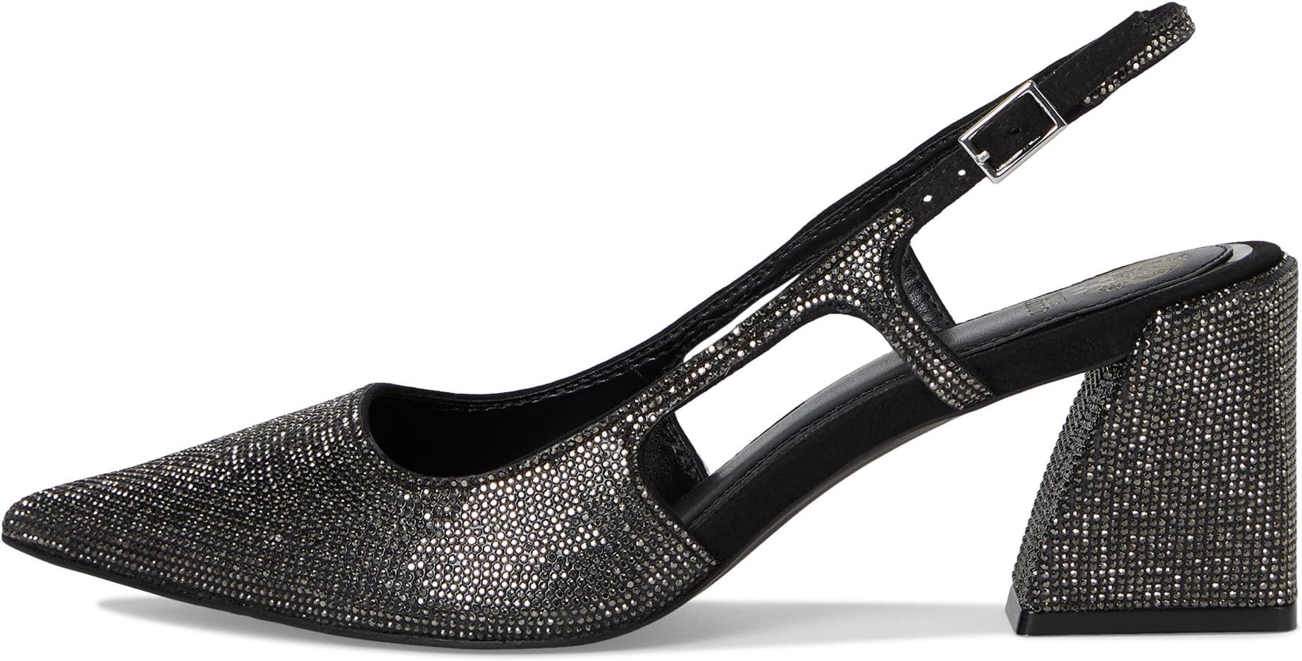 Туфли Vince Camuto Sindreea Rhinestone Block Heel Slingback Pump, цвет Anthracite — фото 4