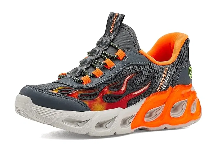 Кроссовки со светящимися вставками Thermo-Flash 2.0 SKECHERS KIDS, Charcoal/Orange — фото 2