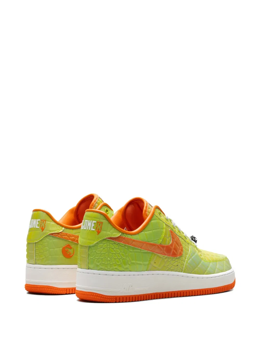 Низкие кроссовки Air Force 1 с рисунком рептилии Nike, зеленый — фото 3