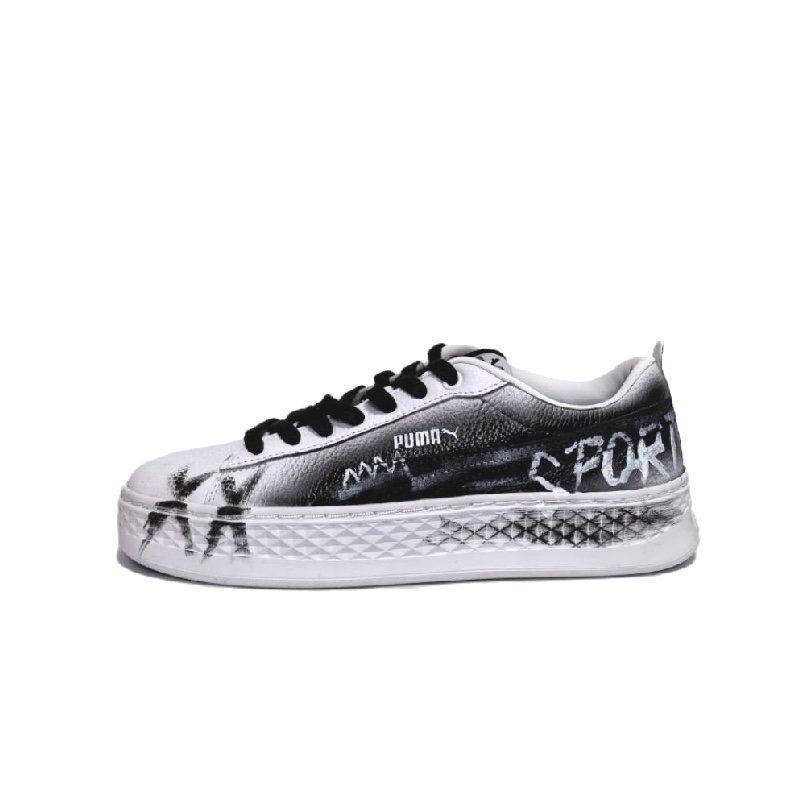 

Кроссовки Puma Platform Skateboarding Shoes Women's Low-top Black/white, черный