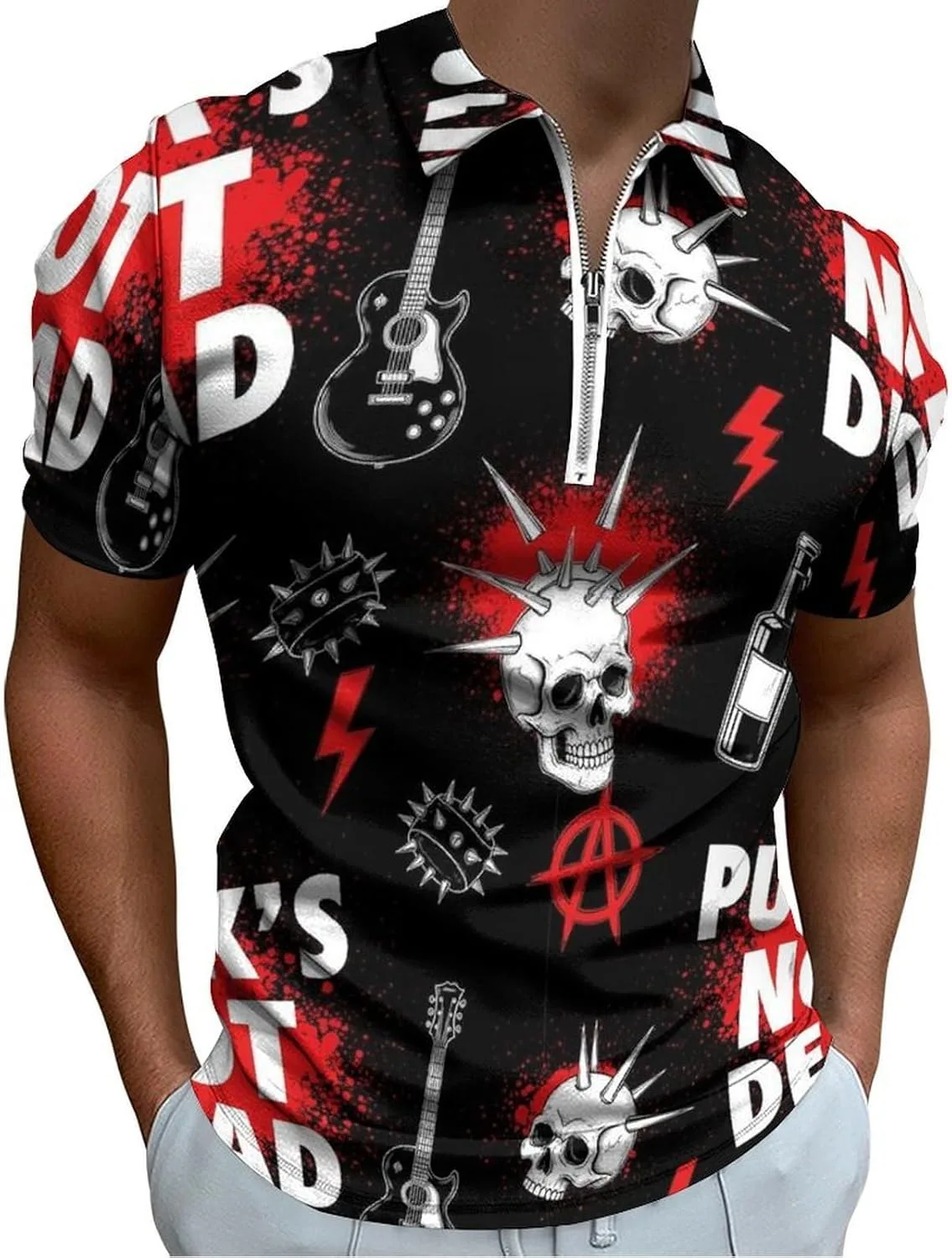 

Мужская поло для гольфа Moisture Wicking Quick-Dry с коротким рукавом и молнией PPIKTC