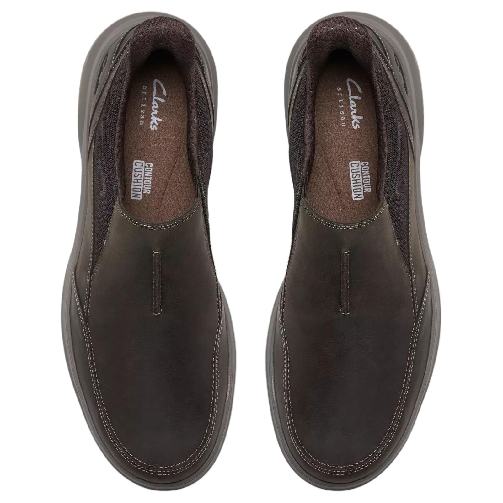 Clarks Мужские повседневные туфли Mullan Step в тёмно-коричневом цвете, цвет Dark Brown — фото 4