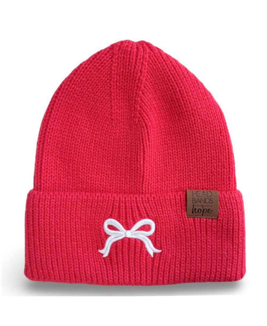 

Женская шапка-бини с вышитым бантом - ярко-розовая Headbands of Hope, Hot Pink