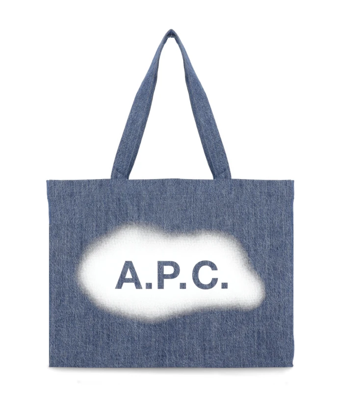 

Джинсовая сумка шоппер с логотипом A.P.C., синий