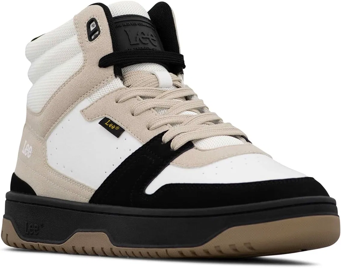 Мужские кроссовки Lee Fast Lane Mid Trainers, Winterweiß Naturschwarz — фото 2