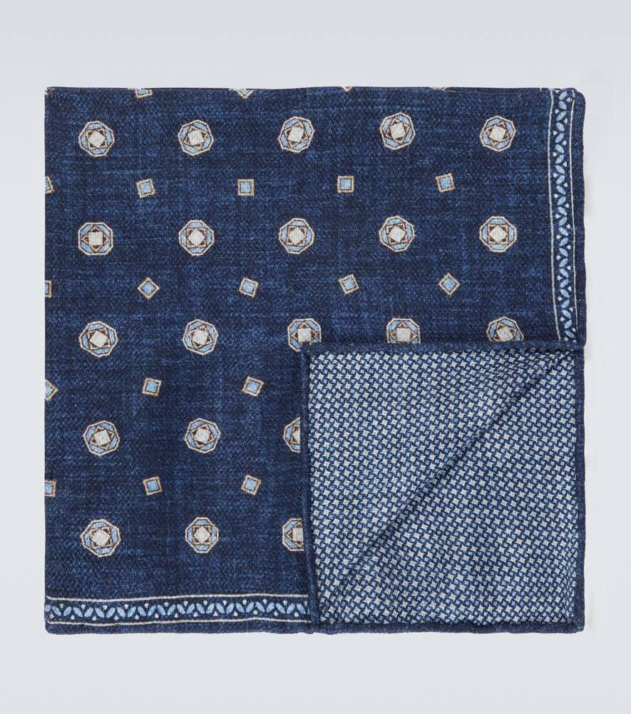 

Шёлковый носовой платок Brunello Cucinelli, Blu Colorato+Polvere