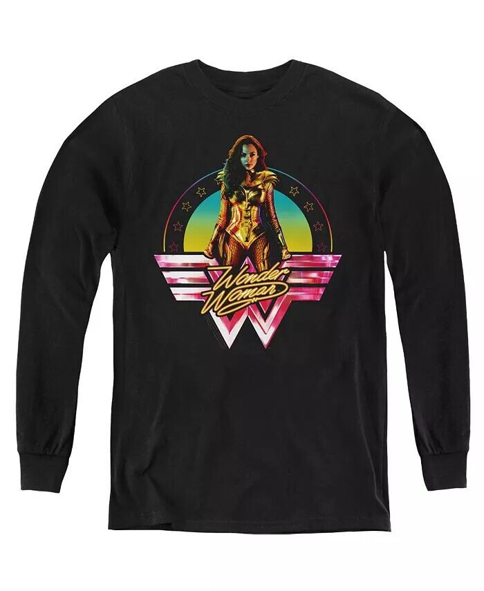 

84 Молодежная толстовка с длинным рукавом Color Pop Wonder Woman, черный