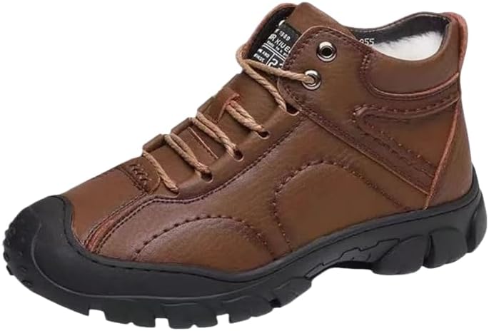 

Мужские ботинки Чакка, водонепроницаемые с нескользящей подошвой и высокой голенью, Ручная работа, замшевые повседневные туфли для походов, кемпинга и повседневной носки Hhhchpm, коричневый