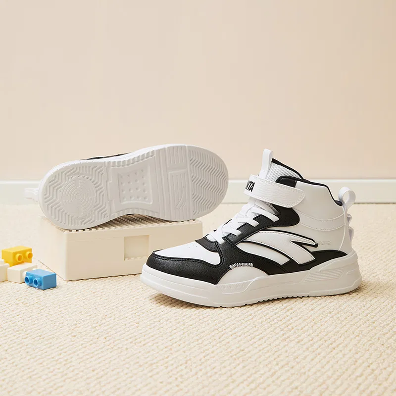 Кроссовки для скейтбординга высокие Antakids White Black — фото 4