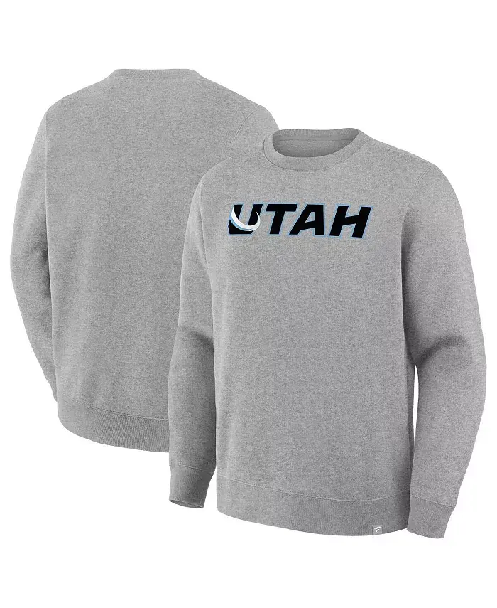 

Мужская толстовка из флиса Legacy комбинированного цвета Heather Gray Utah Mammoth Fanatics