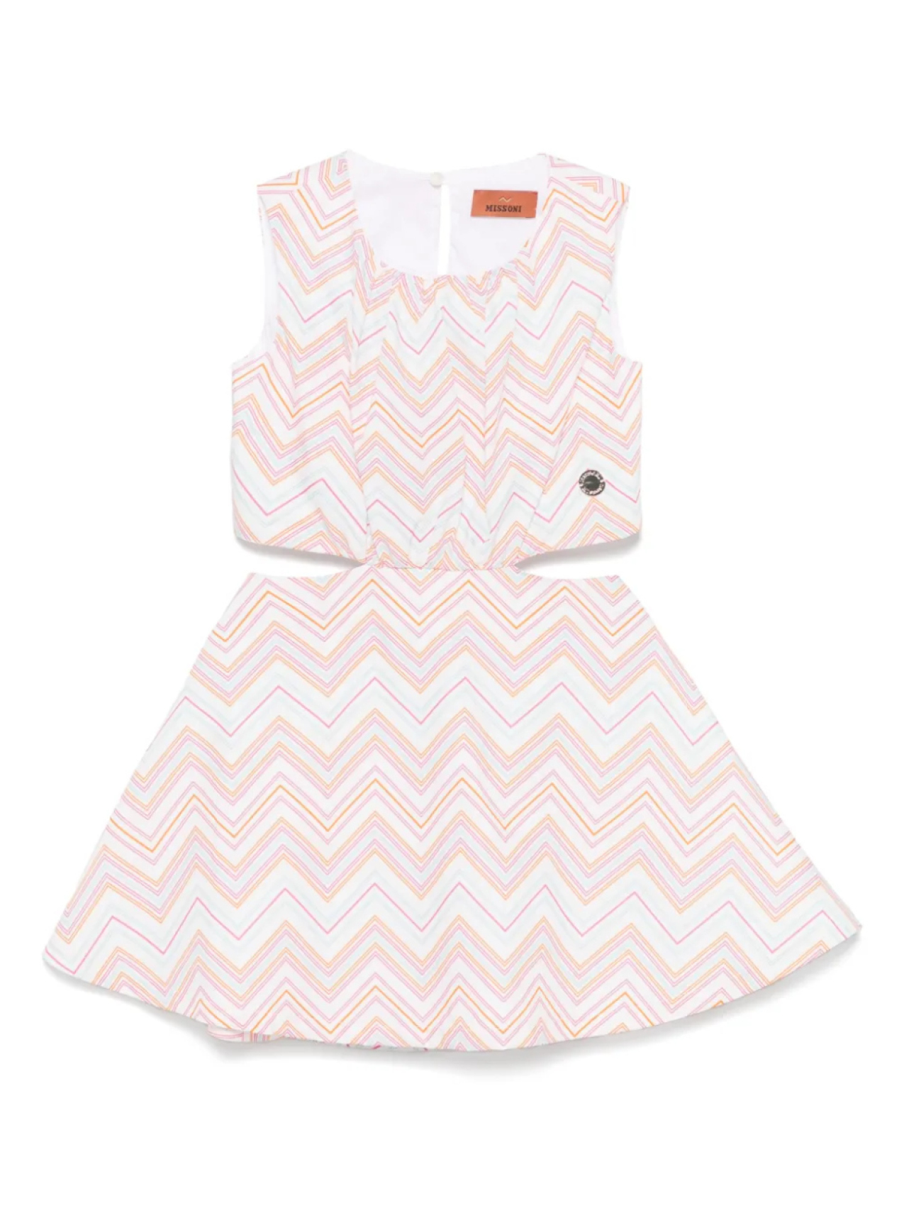 

Missoni Kids платье с узором зигзаг, белый