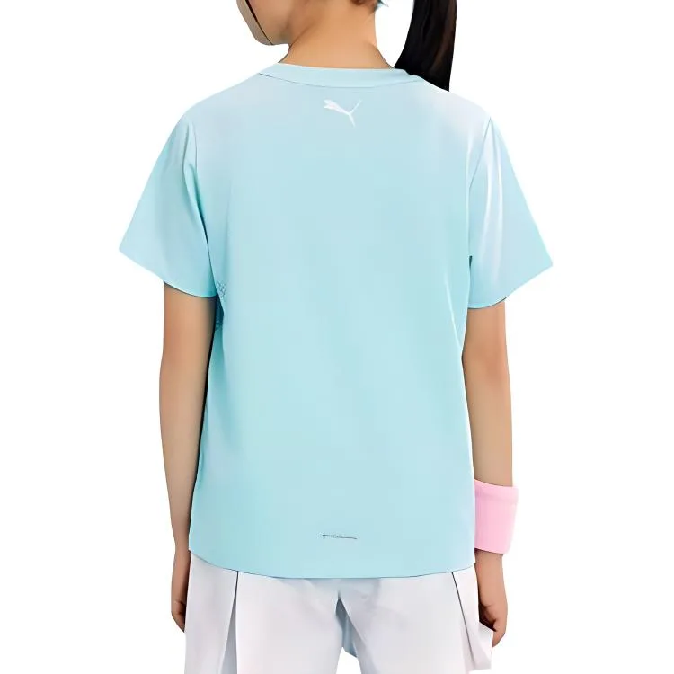 Футболка для детей с круглым вырезом PUMA, Pink Green — фото 4