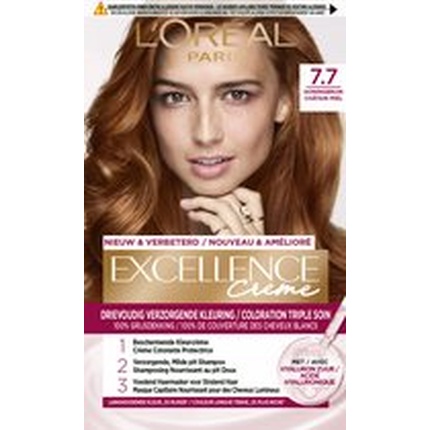 

L'Oreal Paris Excellence Creme Honey Brown 77 - Стойкая краска для волос L'Oréal Paris