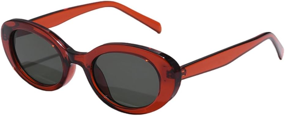 

Ретро винтажные овальные солнцезащитные очки для женщин и мужчин, женские очки для рыбалки, черная оправа, линзы для вождения, защита от УФ-излучения UV400 generic, Brown