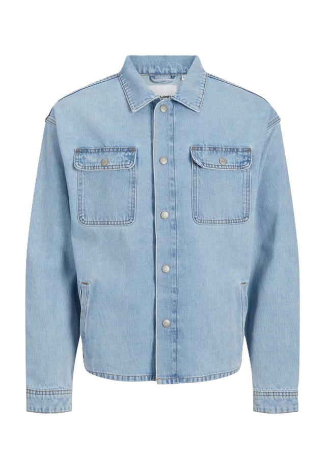 

Джинсовая рубашка хлопковые карманы Originals By Jack & Jones, синий