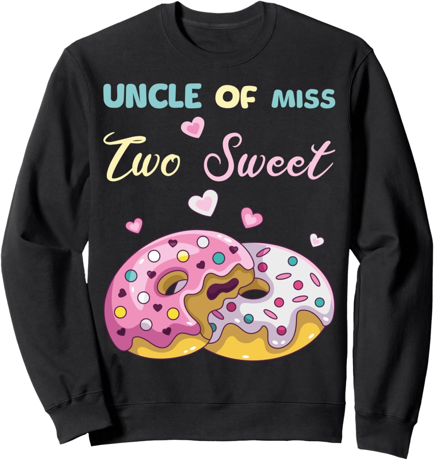 

Толстовка с костюмом пончика для дяди двухлетней милой девочки на второй день рождения Family Look 2 Year Old Desserts Decoration Gifts, черный