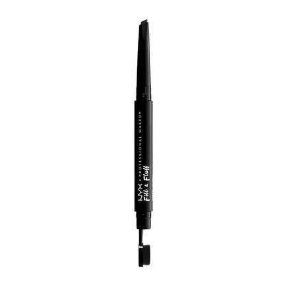 

Карандаш для бровей fill & fluff eyebrow pomade pencil Nyx Professional Makeup, цвет black, вес 0,2 гр.