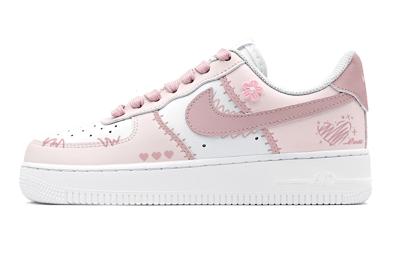 

Кроссовки Nike Air Force 1 Skateboarding Shoes Women's Low-top Chalk White, белый