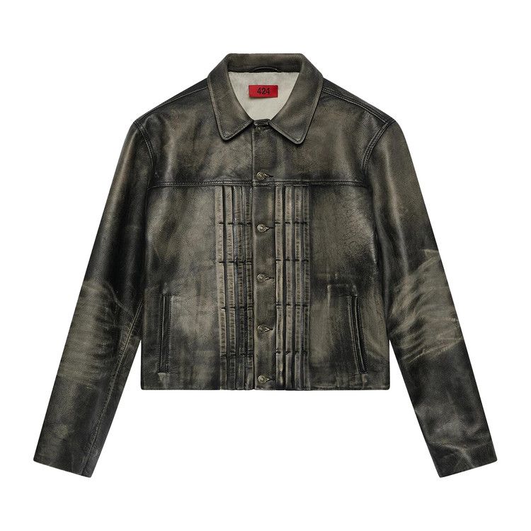 

Куртка 424 Leather Trucker Jacket, Black