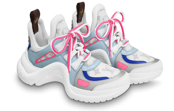 Кроссовки lv archlight sports shoes pink/white/blue Louis Vuitton, синий — фото 3