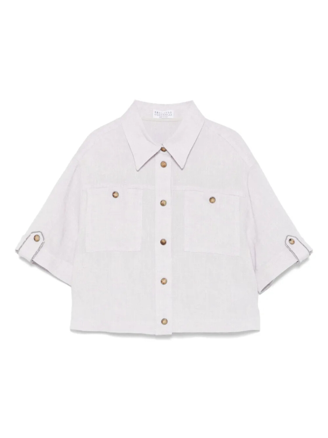 

Brunello Cucinelli Kids рубашка с люрексом, фиолетовый