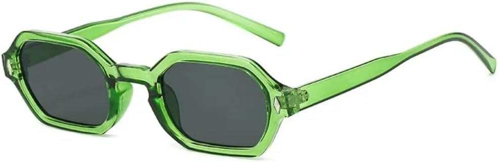 

Солнцезащитные очки с защитой UV400 | Маленькие линзы с синим градиентом, оправа на заклепках | Для женщин и мужчин, для занятий спортом на открытом воздухе и вождения DSVIGF, Green Black