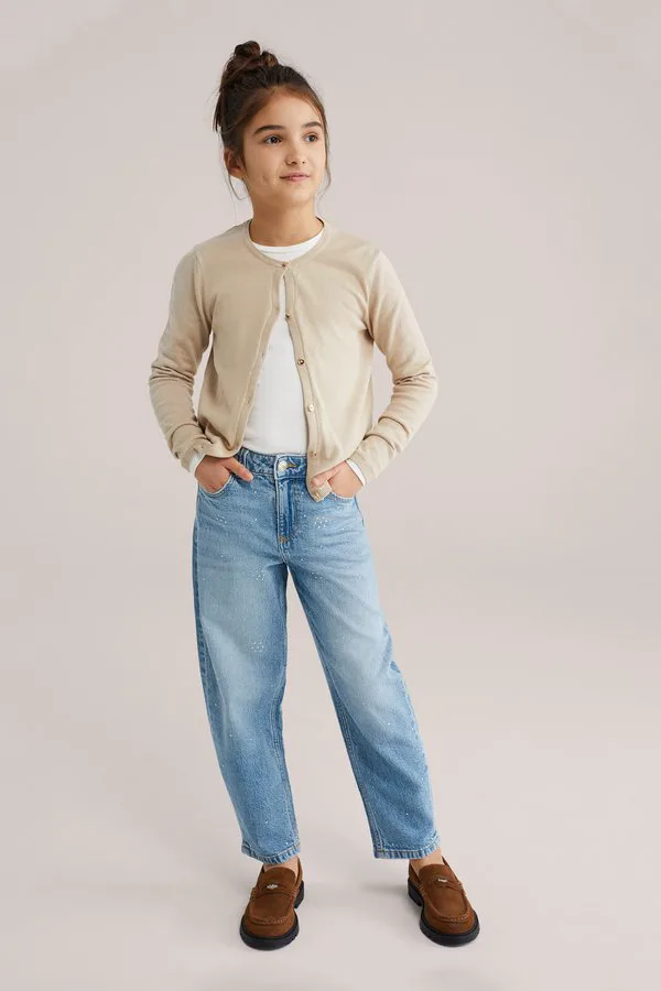 Джинсы свободного кроя бочкообразной формы We Fashion, Blue — фото 4
