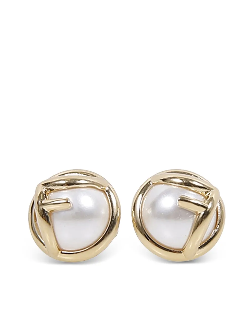 

Серьги-гвоздики с логотипом Fendi, золотой