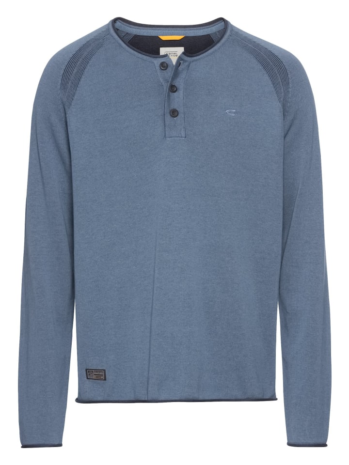 

Футболка Camel Active Henleyshirt aus zertifiziertem Organic Cotton, синий