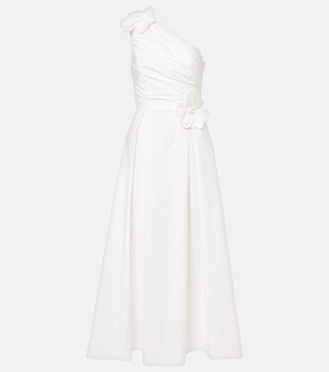 

Платье миди из хлопковой поплины Elie Saab, белый