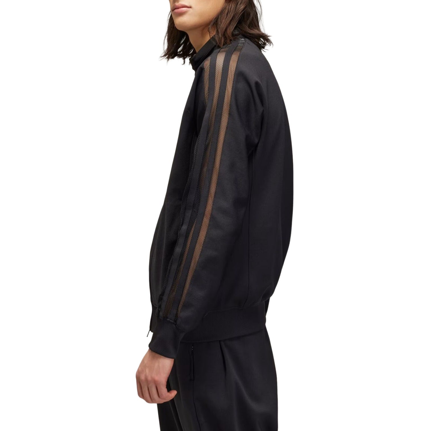 Спортивная куртка Adidas Y-3 с тремя полосками, черная, модель — фото 4