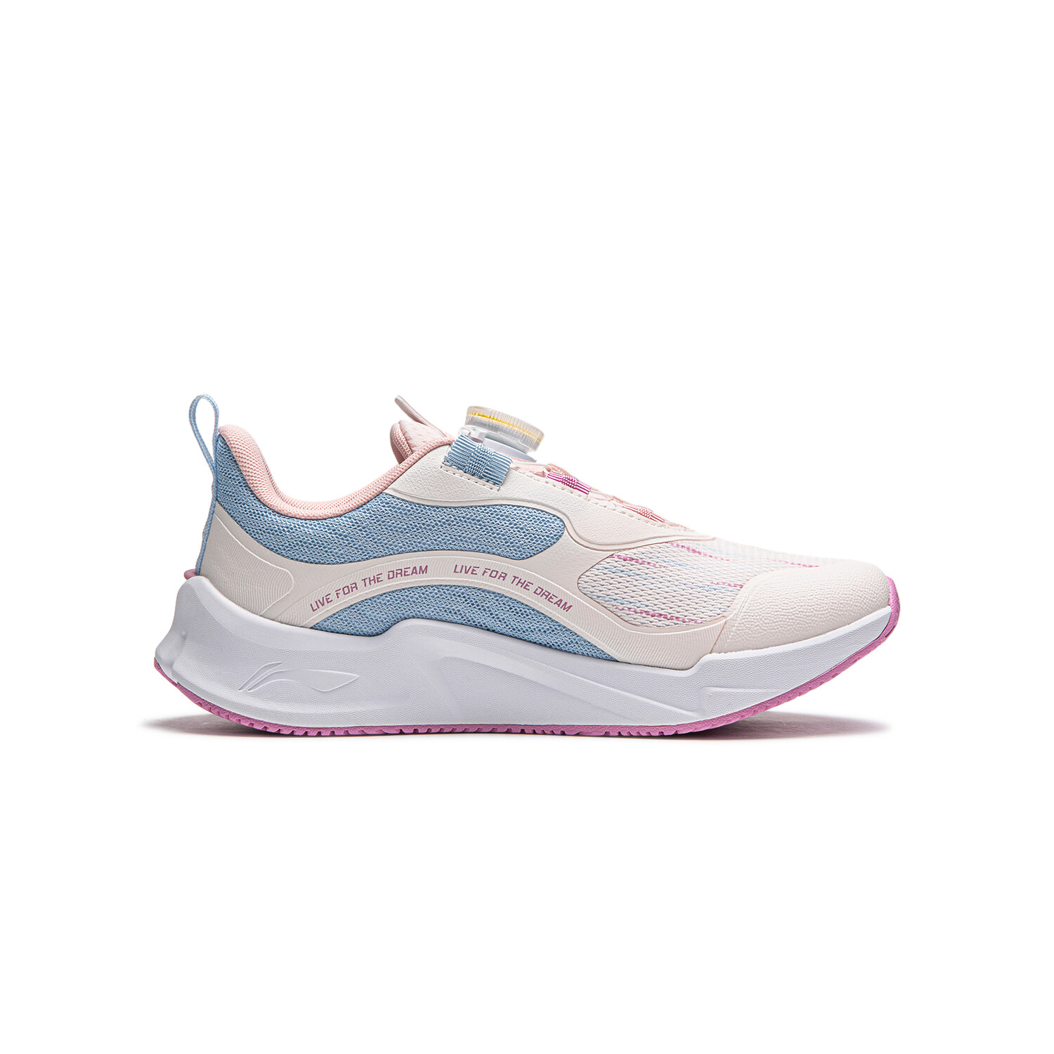 Кроссовки LINING YOUNG Kids Lifestyle Shoes GS Low-top Light Rose Pink / Clear Sky Blue, розовый — фото 2