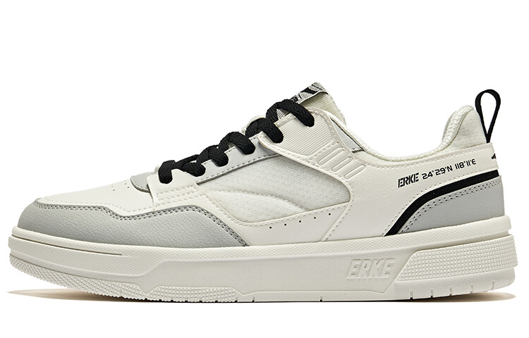 

Кроссовки ERKE Skateboarding Shoes Men Low-top Microcrystalline White Cloud Fog Gray, белый