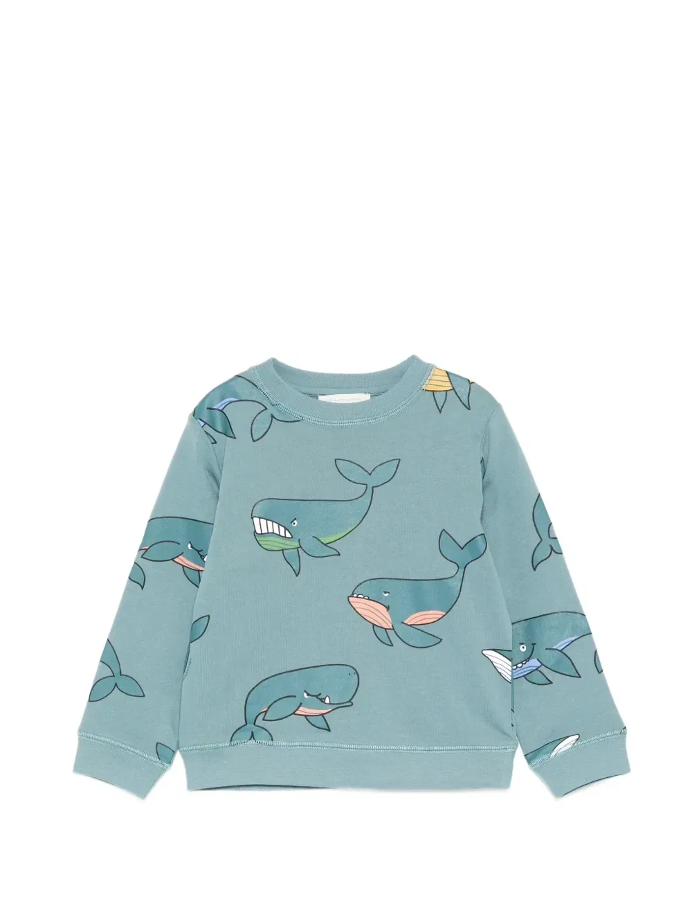 Свитшот с круглым вырезом и принтом по всей поверхности Stella McCartney Kids, синий