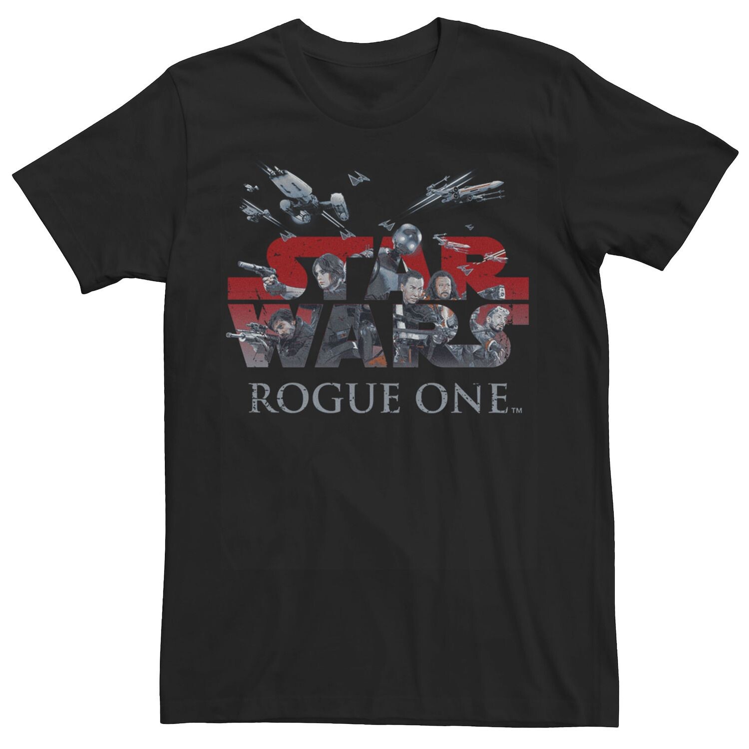 

Мужская футболка с логотипом Rogue One: A Story Rebellion Star Wars, черный
